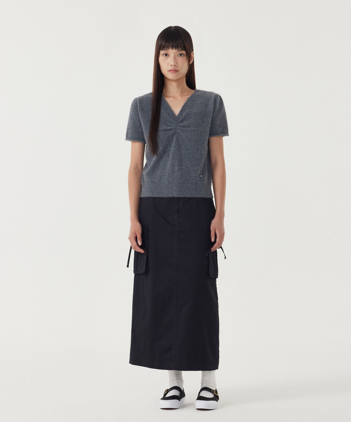 커버낫 우먼(COVERNAT WOMAN) 우먼 카고 스커트 Black