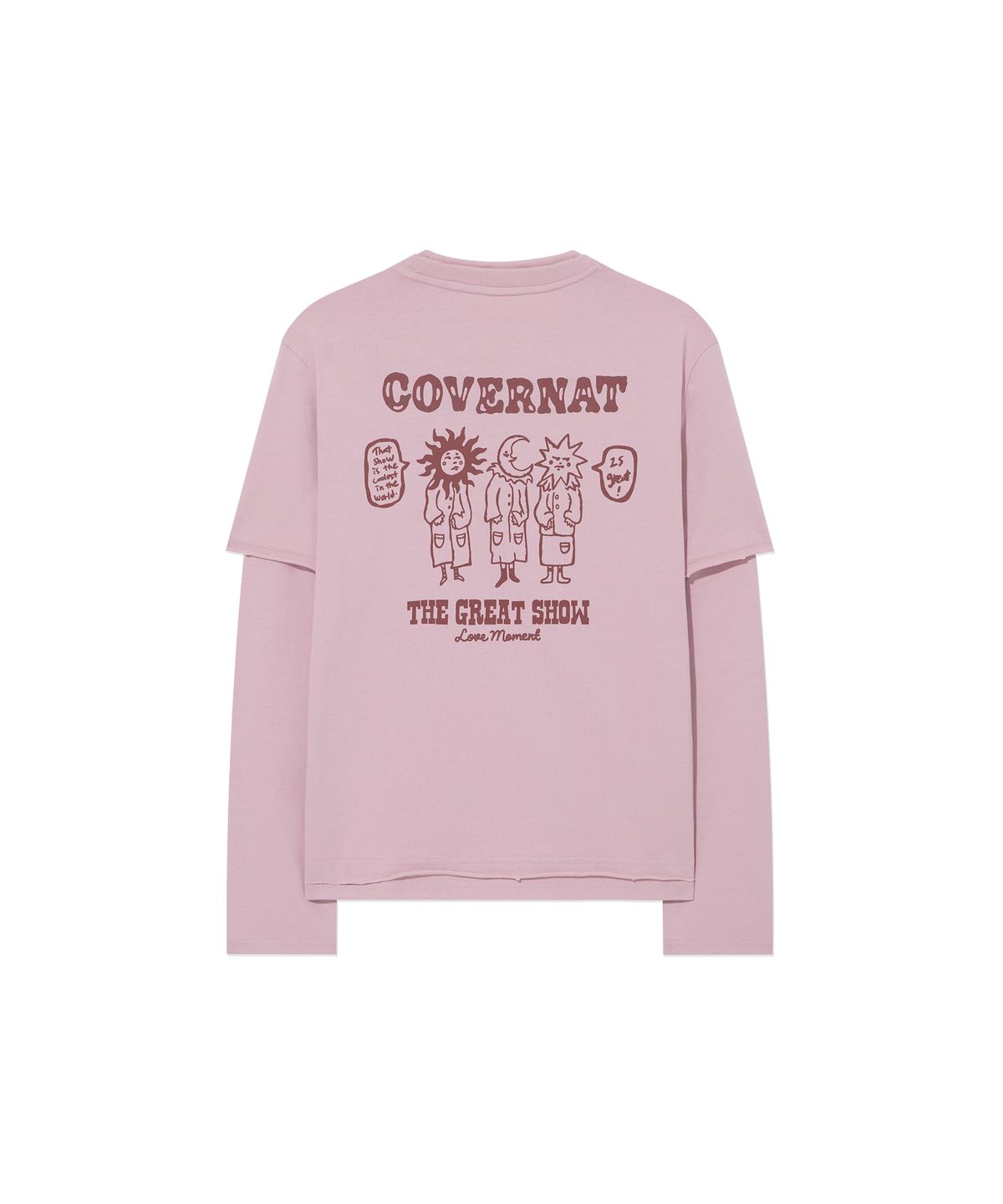 커버낫 우먼(COVERNAT WOMAN) 우먼 서커스 그래픽 롱슬리브 Light Pink