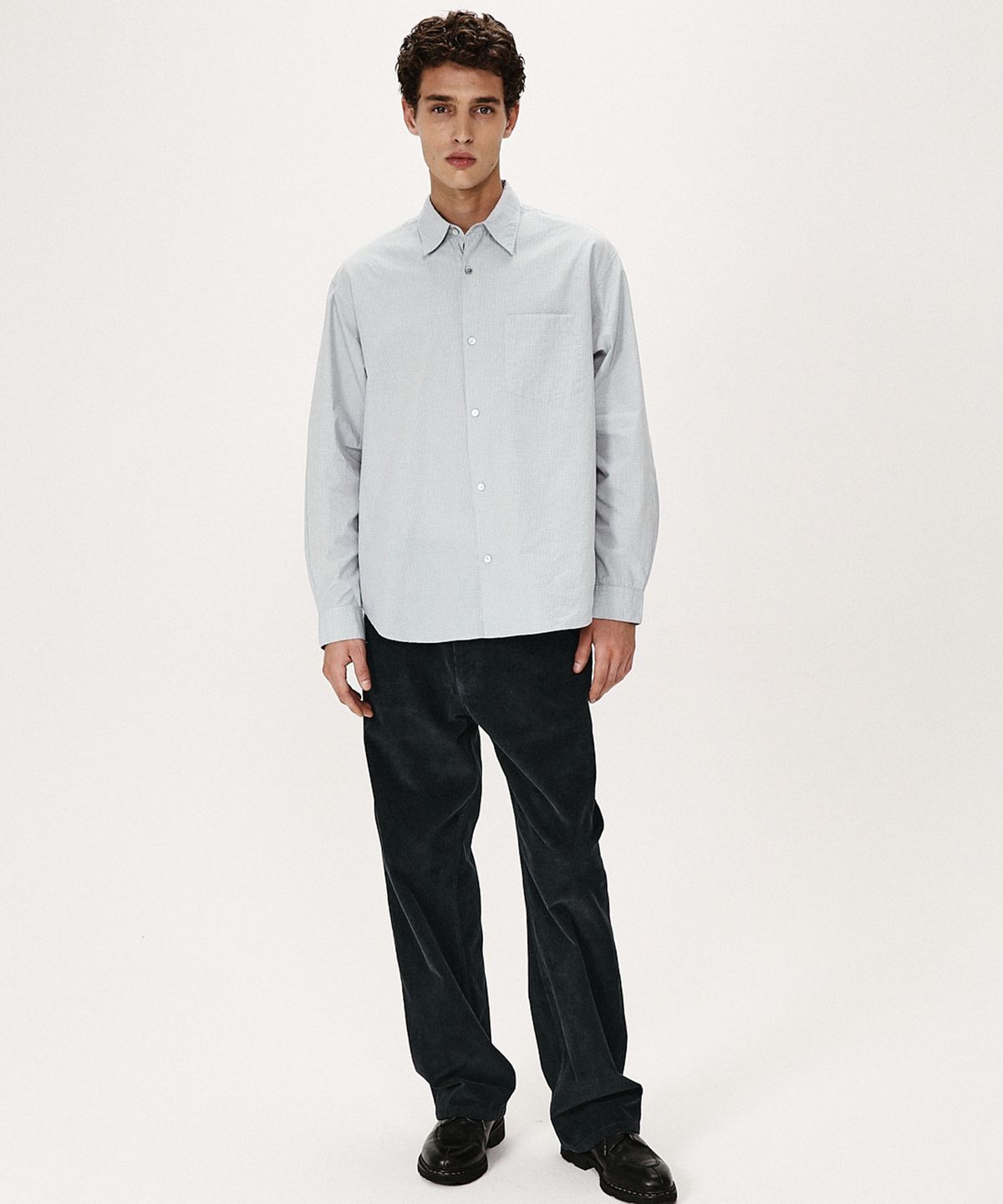 셔터(SHIRTER) EDITOR CHECK SHIRT (GREY)