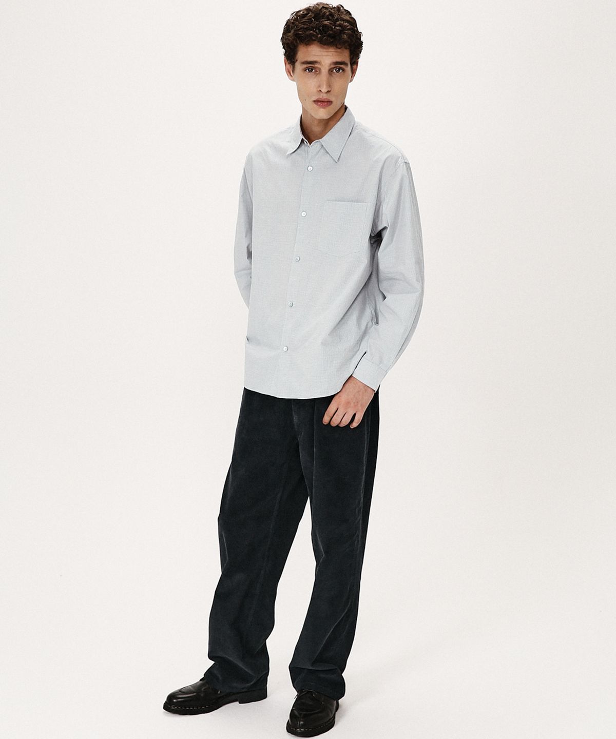 셔터(SHIRTER) EDITOR CHECK SHIRT (GREY)