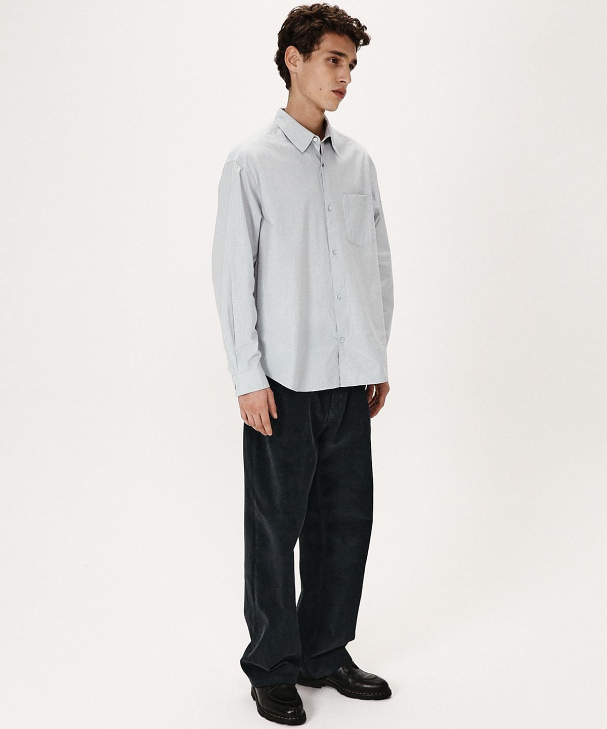 셔터(SHIRTER) EDITOR CHECK SHIRT (GREY)