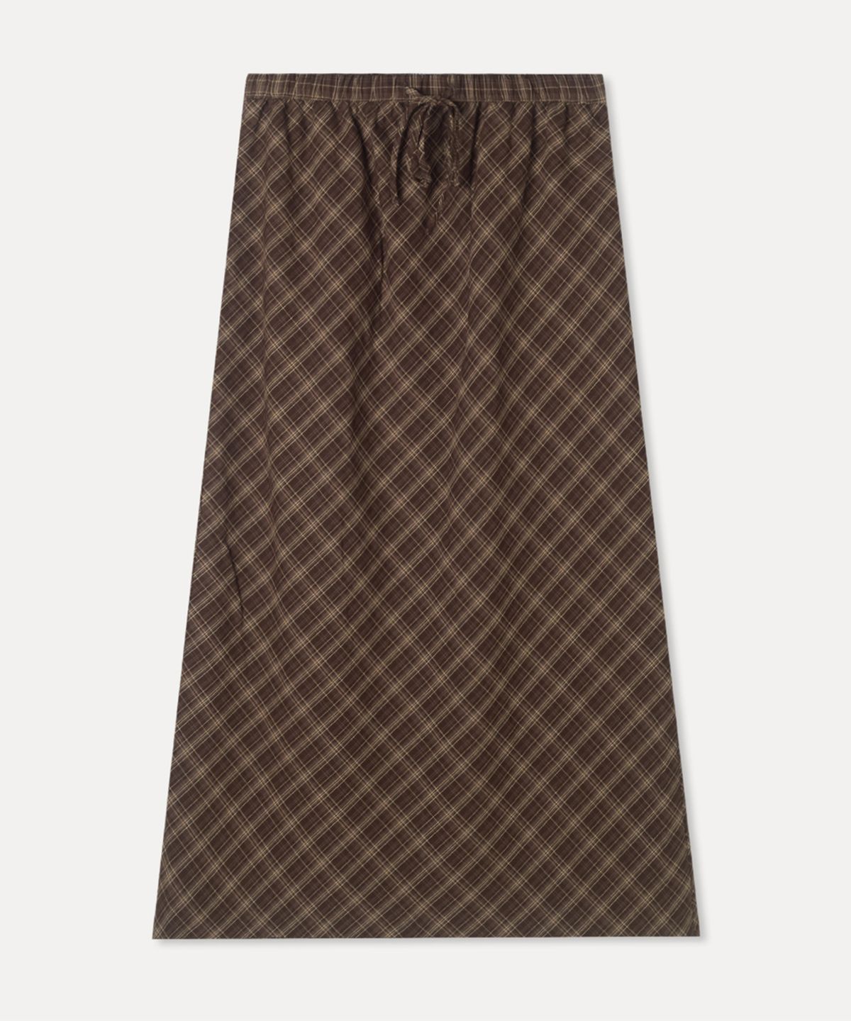 미쏘(MIXXO) 체크 A라인 롱 스커트_MIWWHF914C