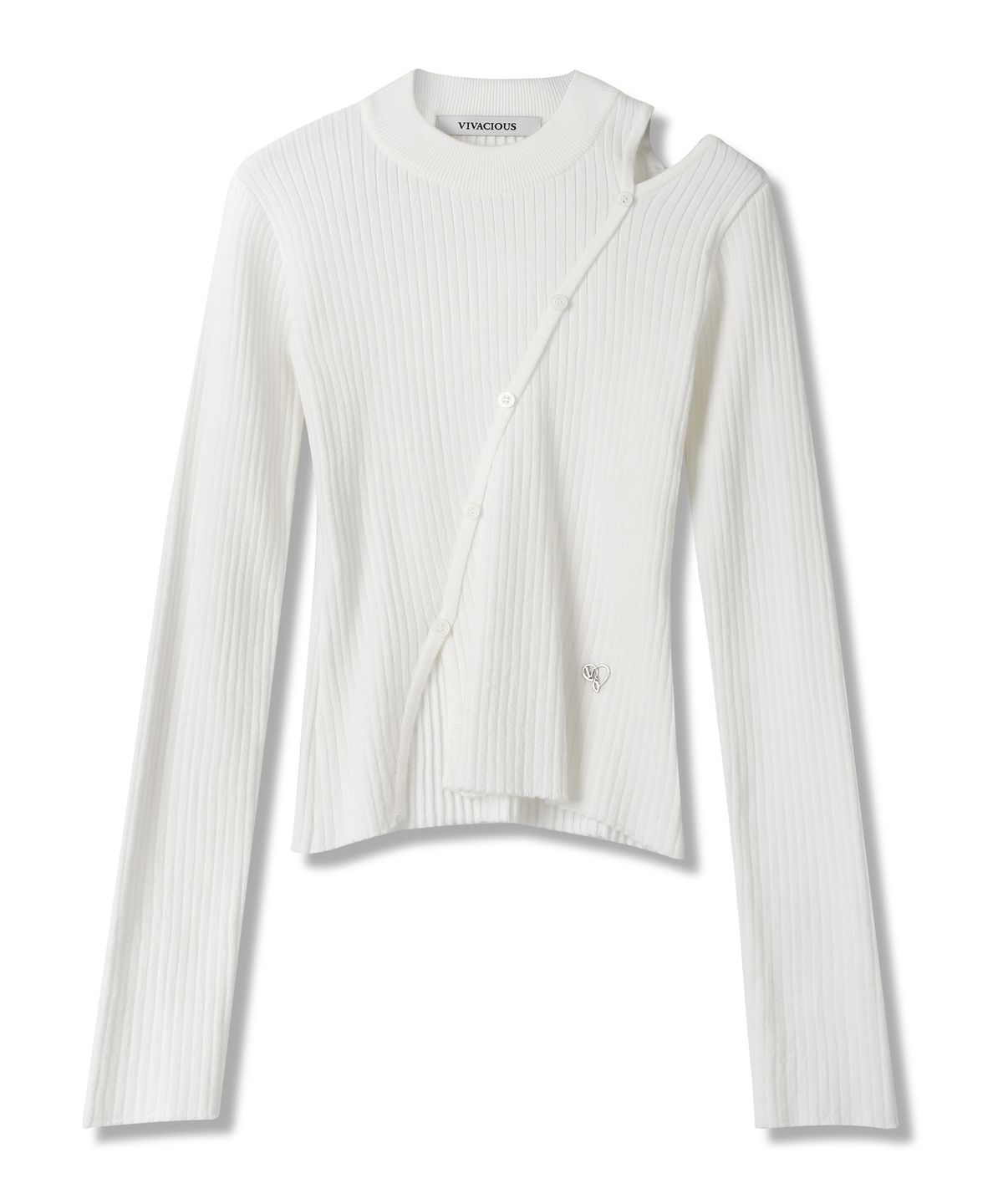 비바셔스(VIVACIOUS) Esme Hole Button Knit - 5COL