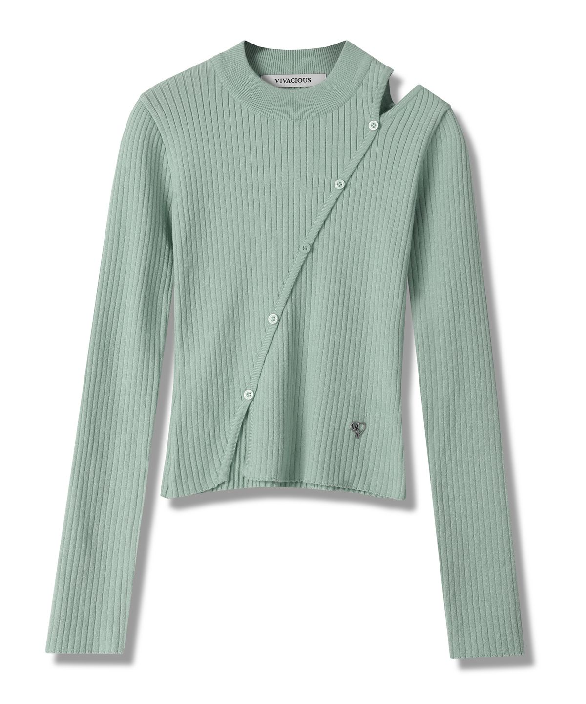 비바셔스(VIVACIOUS) Esme Hole Button Knit - 5COL