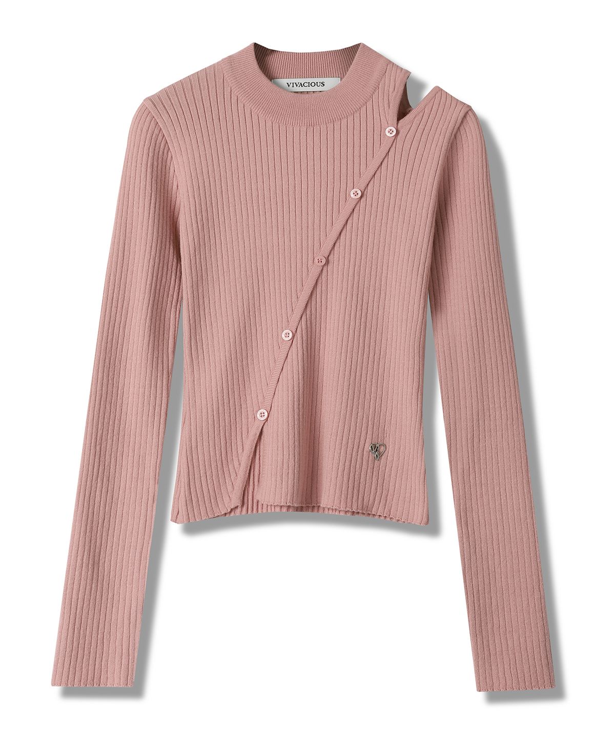 비바셔스(VIVACIOUS) Esme Hole Button Knit - 5COL