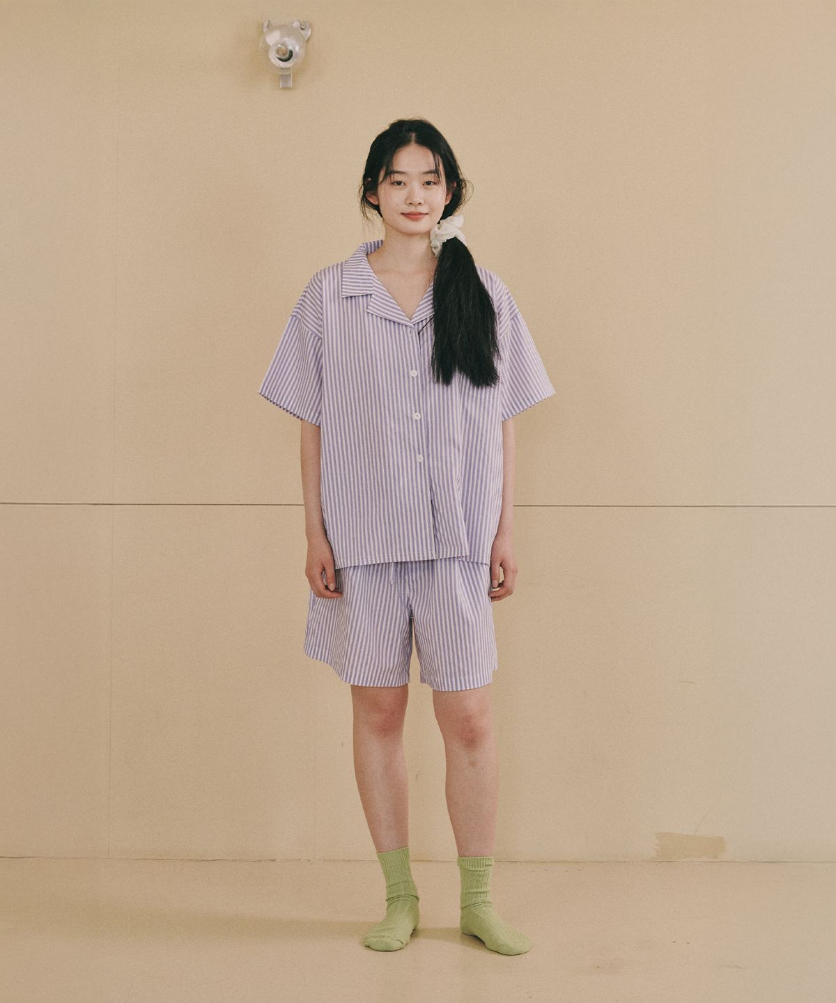 오끼뜨(OGGITT) (uni)레지던스 솔티 스트라이프 파자마 라벤더