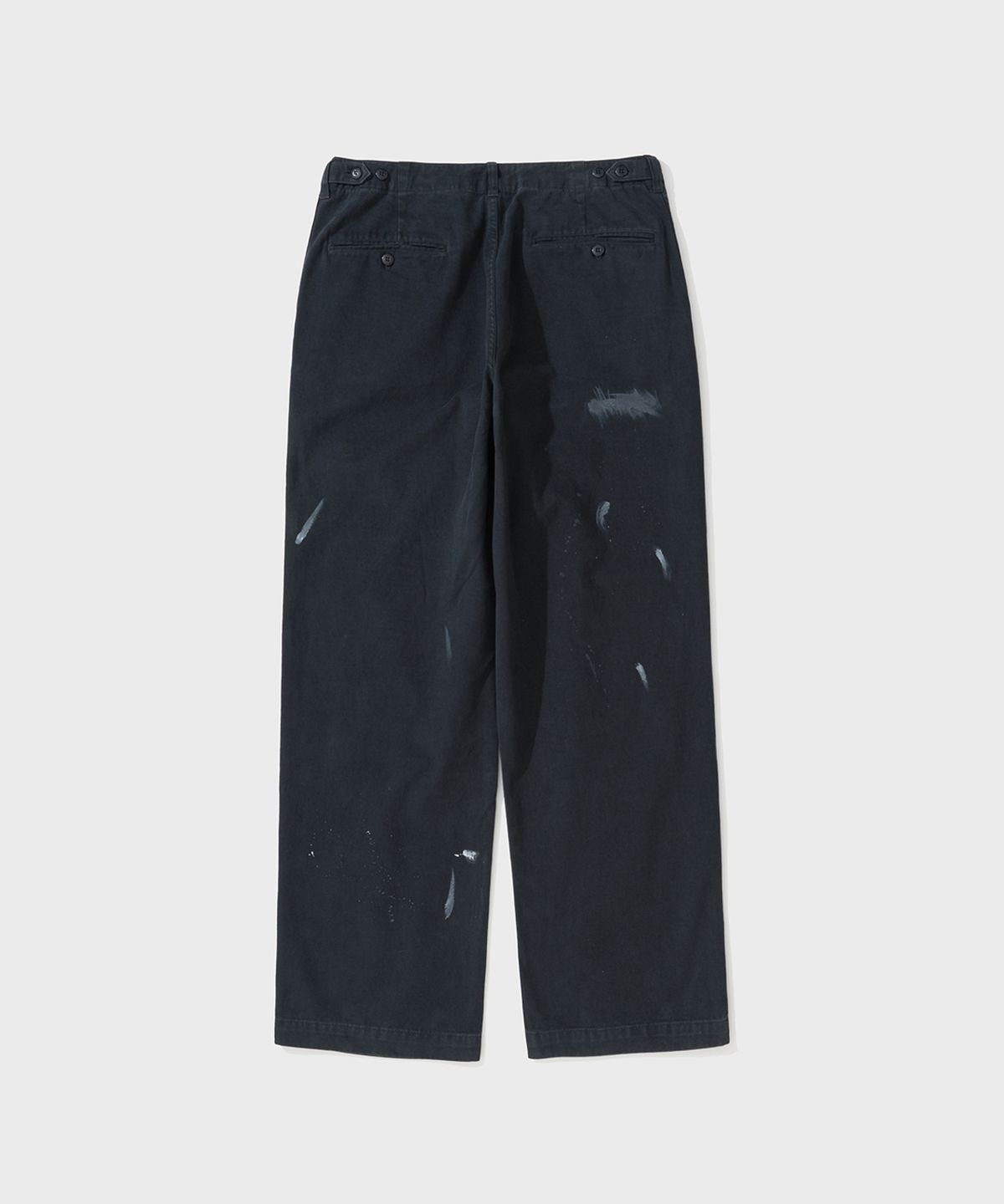 셔터(SHIRTER) MOSS DRILL HAND-PAINTED CHINO PANTS (NAVY)