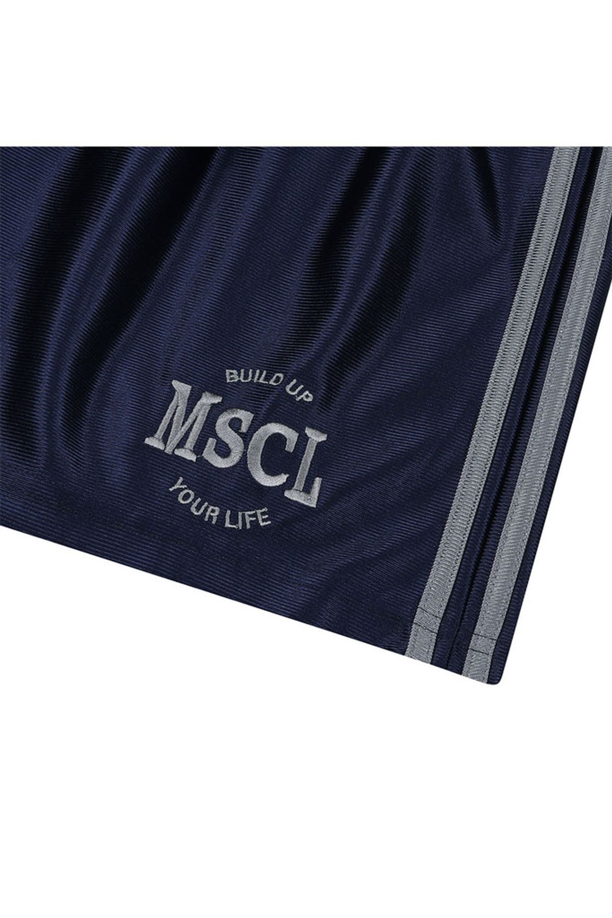 머스콜로(MUSCOLO) [트랙] 와이드 하프팬츠 딥네이비