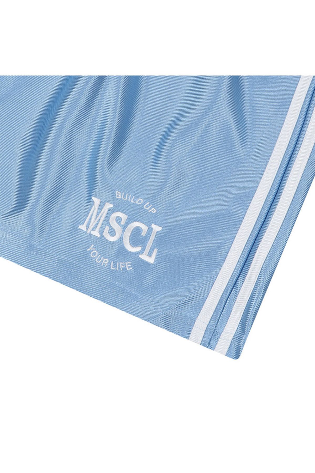 머스콜로(MUSCOLO) [트랙] 와이드 하프팬츠 스카이블루