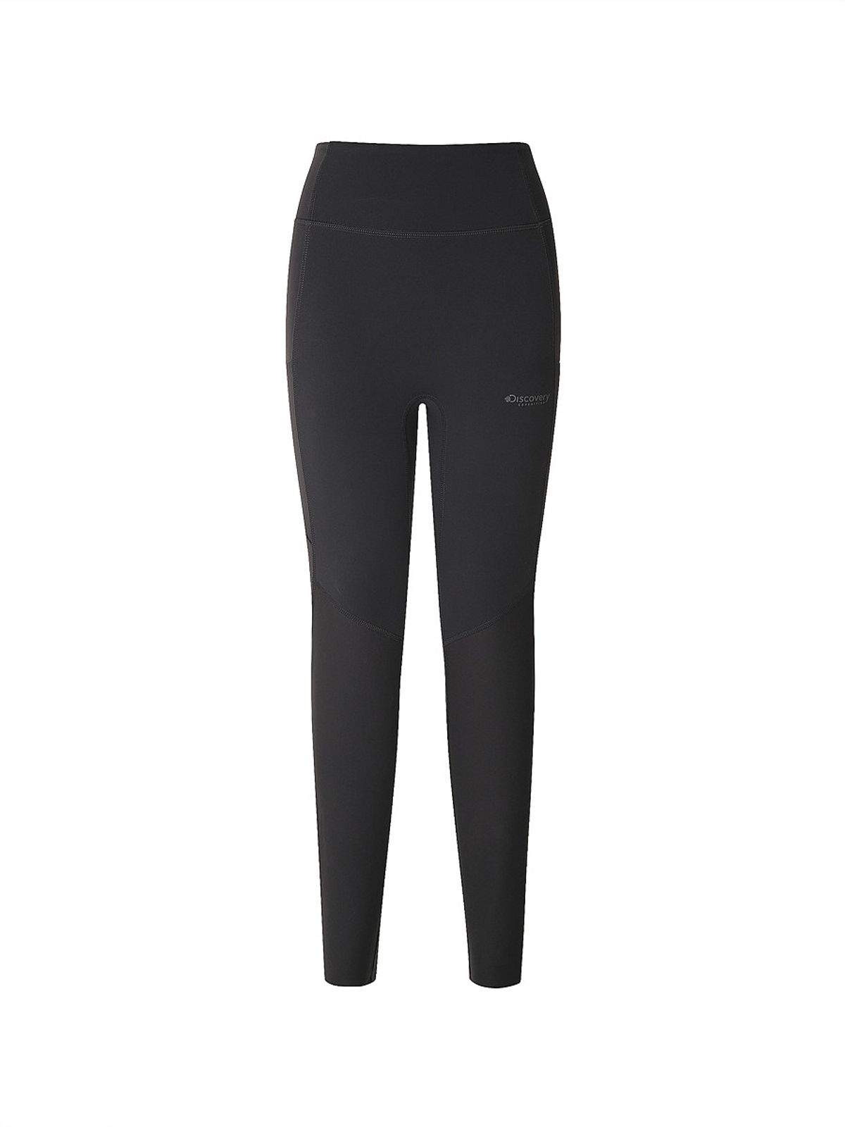 디스커버리 익스페디션(DISCOVERY EXPEDITION) 여성 우븐 하이브리드 포켓 기모 레깅스 (BLACK)