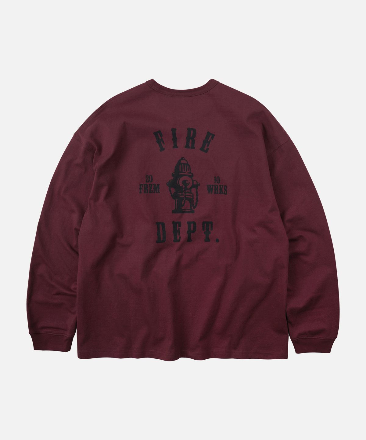 프리즘웍스(FRIZMWORKS) FIRE DEPT L/S TEE _ BURGUNDY