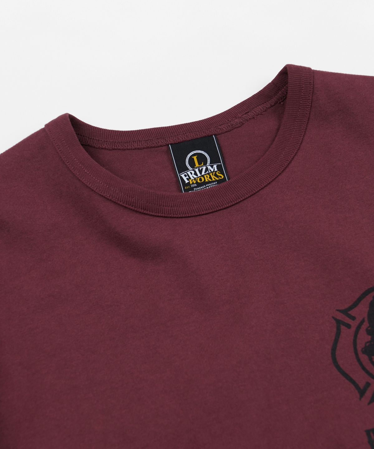 프리즘웍스(FRIZMWORKS) FIRE DEPT L/S TEE _ BURGUNDY
