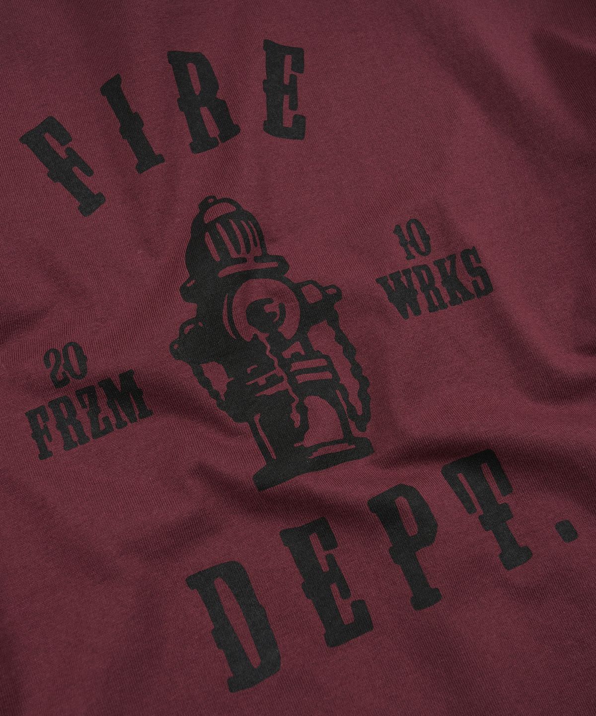 프리즘웍스(FRIZMWORKS) FIRE DEPT L/S TEE _ BURGUNDY