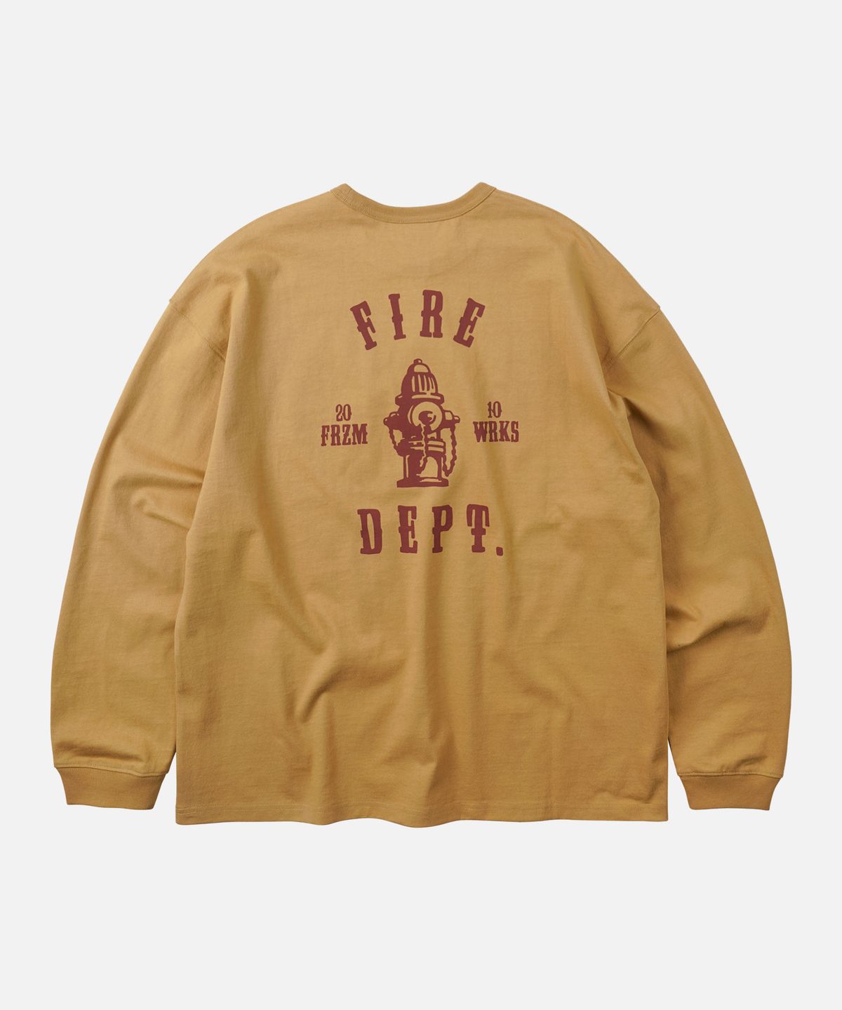 프리즘웍스(FRIZMWORKS) FIRE DEPT L/S TEE _ OCHRE