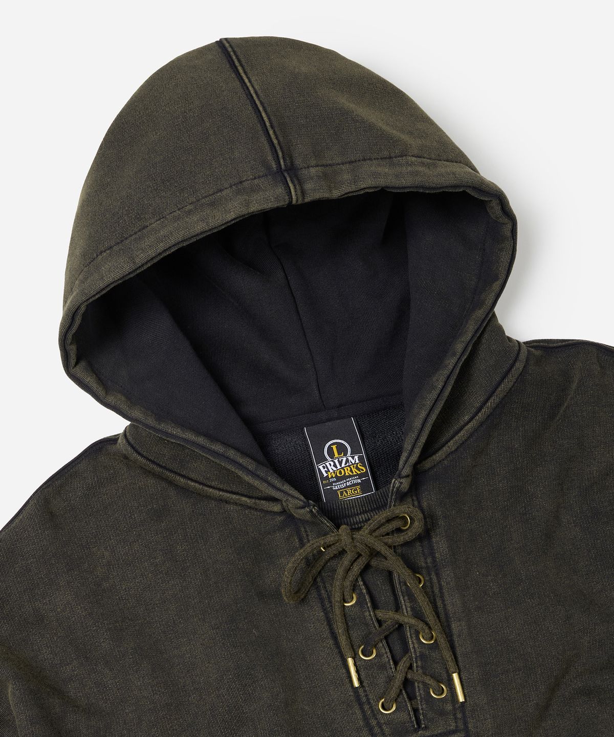 프리즘웍스(FRIZMWORKS) USN DECK SWEAT HOODY _ BLACK BROWN