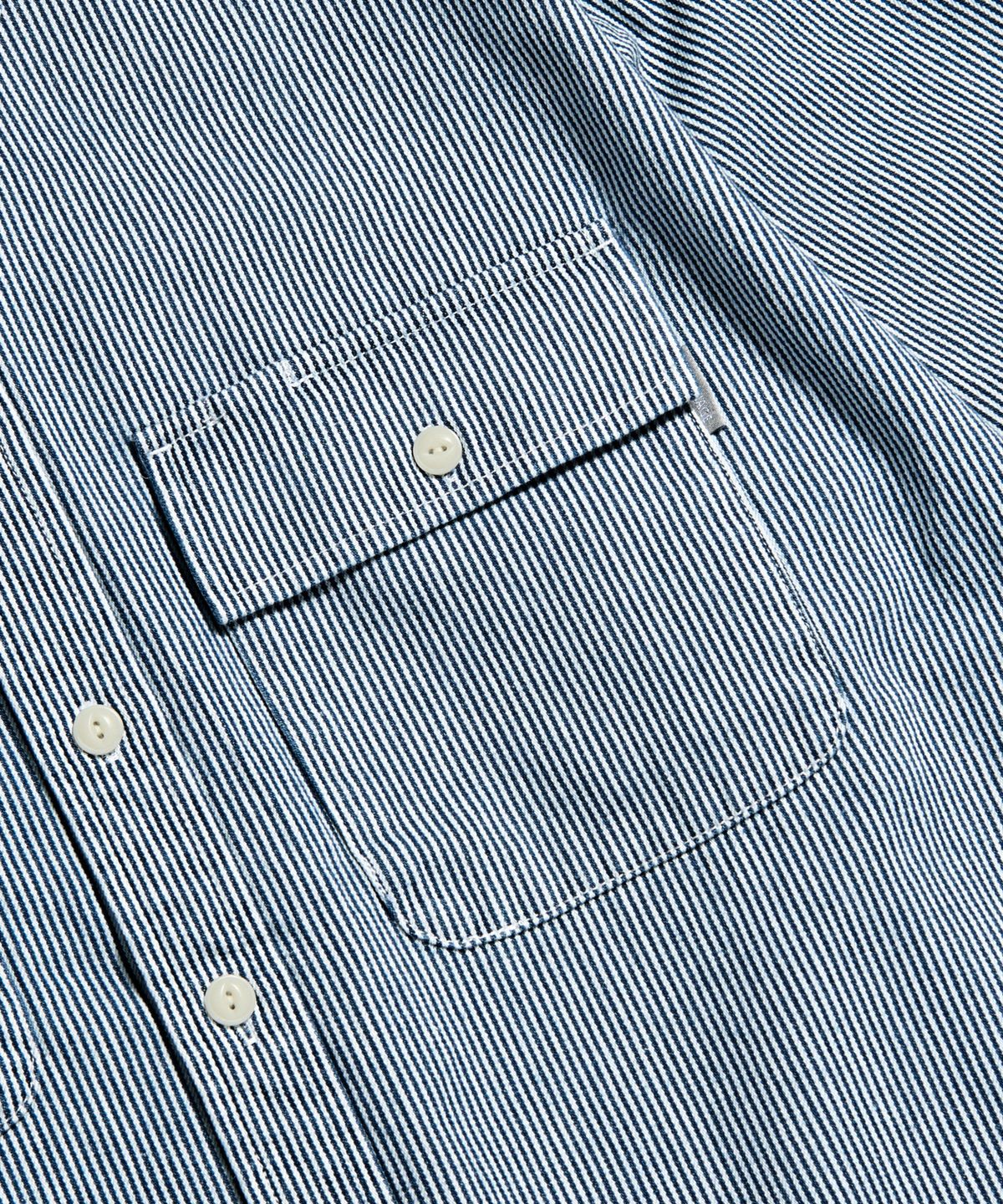 에스피오나지(ESPIONAGE) Hickory Stripe Work Shirt Blue