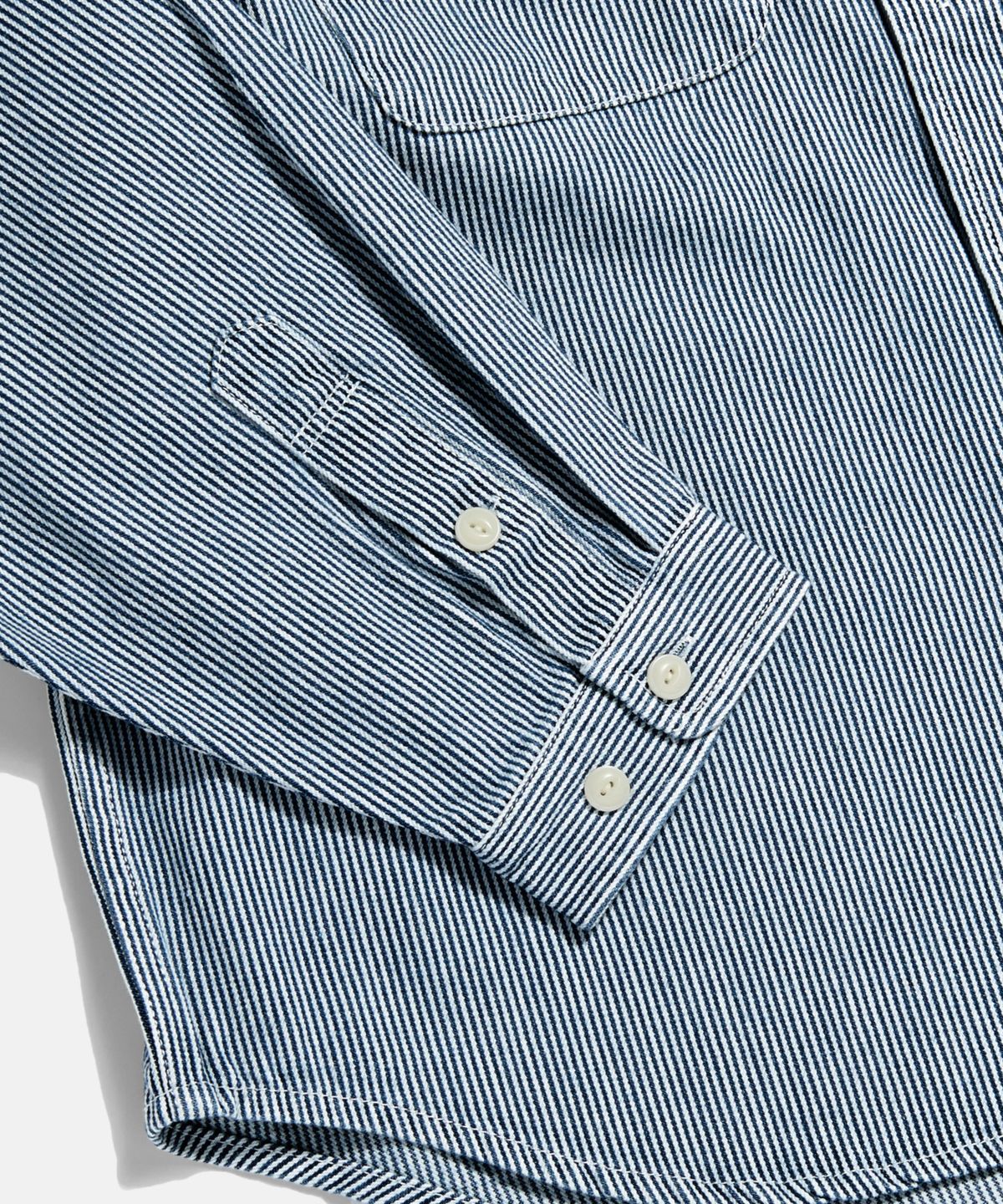에스피오나지(ESPIONAGE) Hickory Stripe Work Shirt Blue