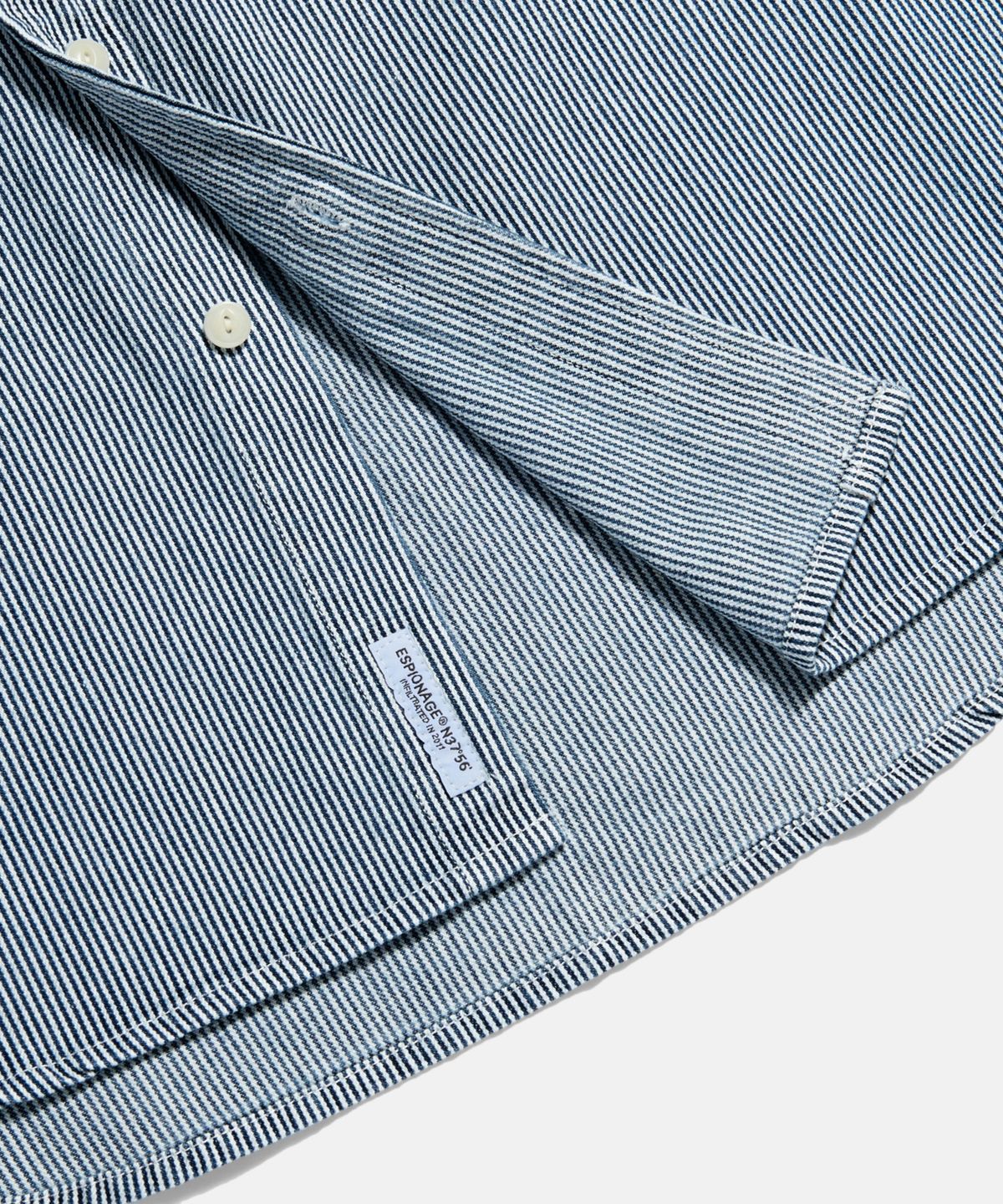 에스피오나지(ESPIONAGE) Hickory Stripe Work Shirt Blue
