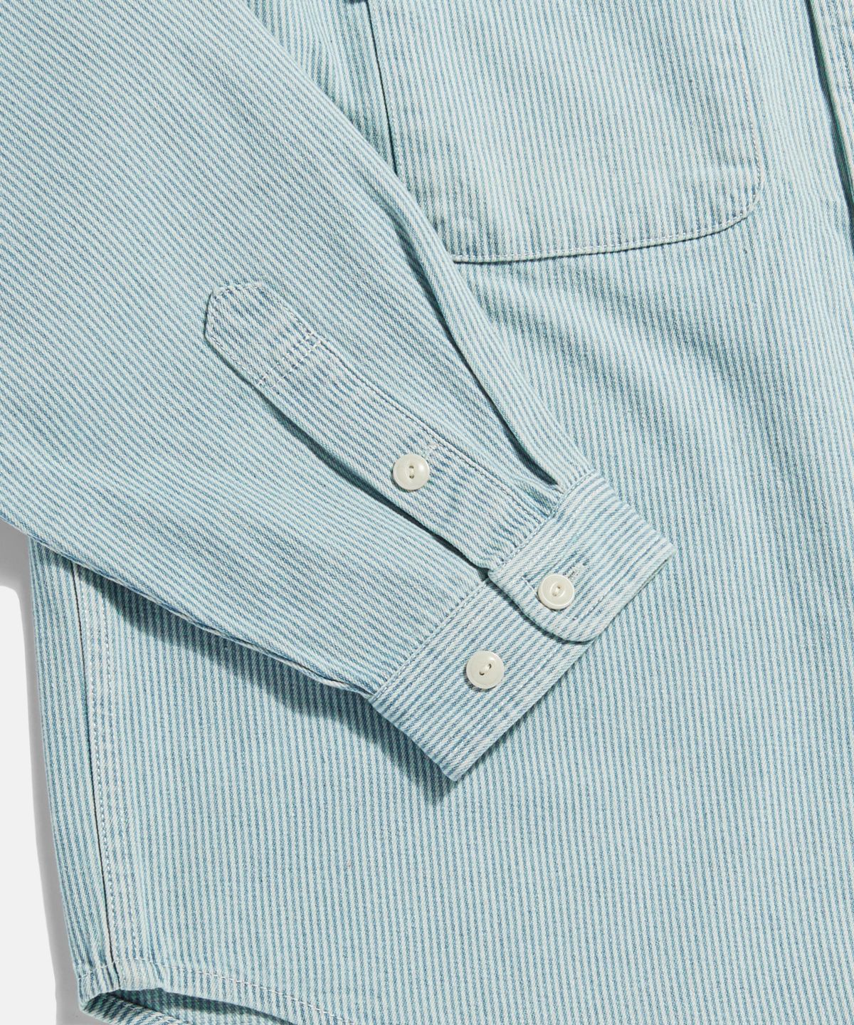 에스피오나지(ESPIONAGE) Hickory Stripe Work Shirt Light Blue