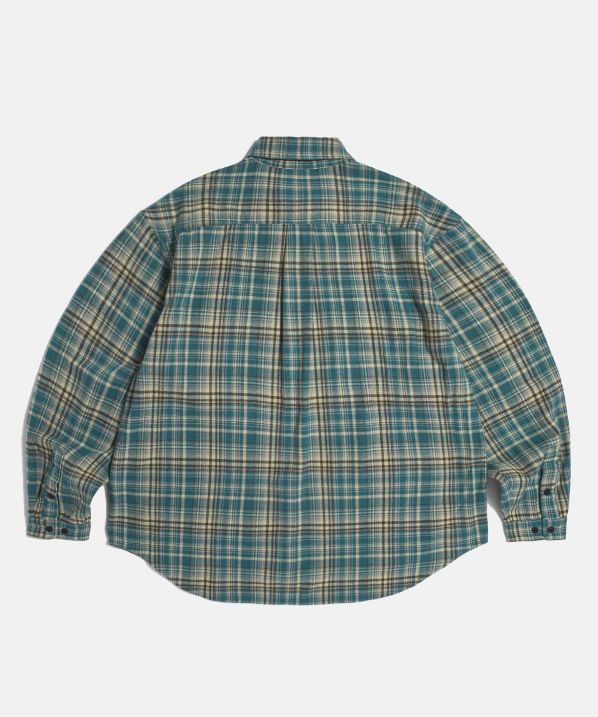 에스피오나지(ESPIONAGE) Vintage Plaid Work Shirt Blue