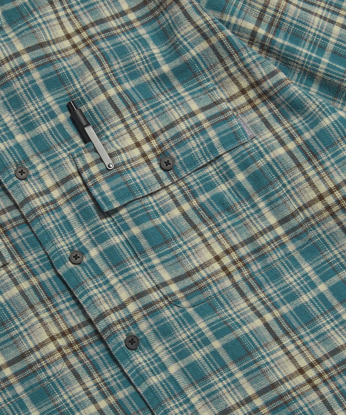 에스피오나지(ESPIONAGE) Vintage Plaid Work Shirt Blue