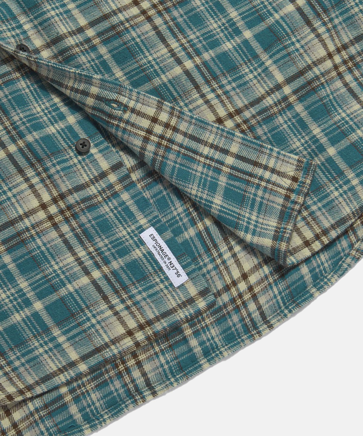 에스피오나지(ESPIONAGE) Vintage Plaid Work Shirt Blue