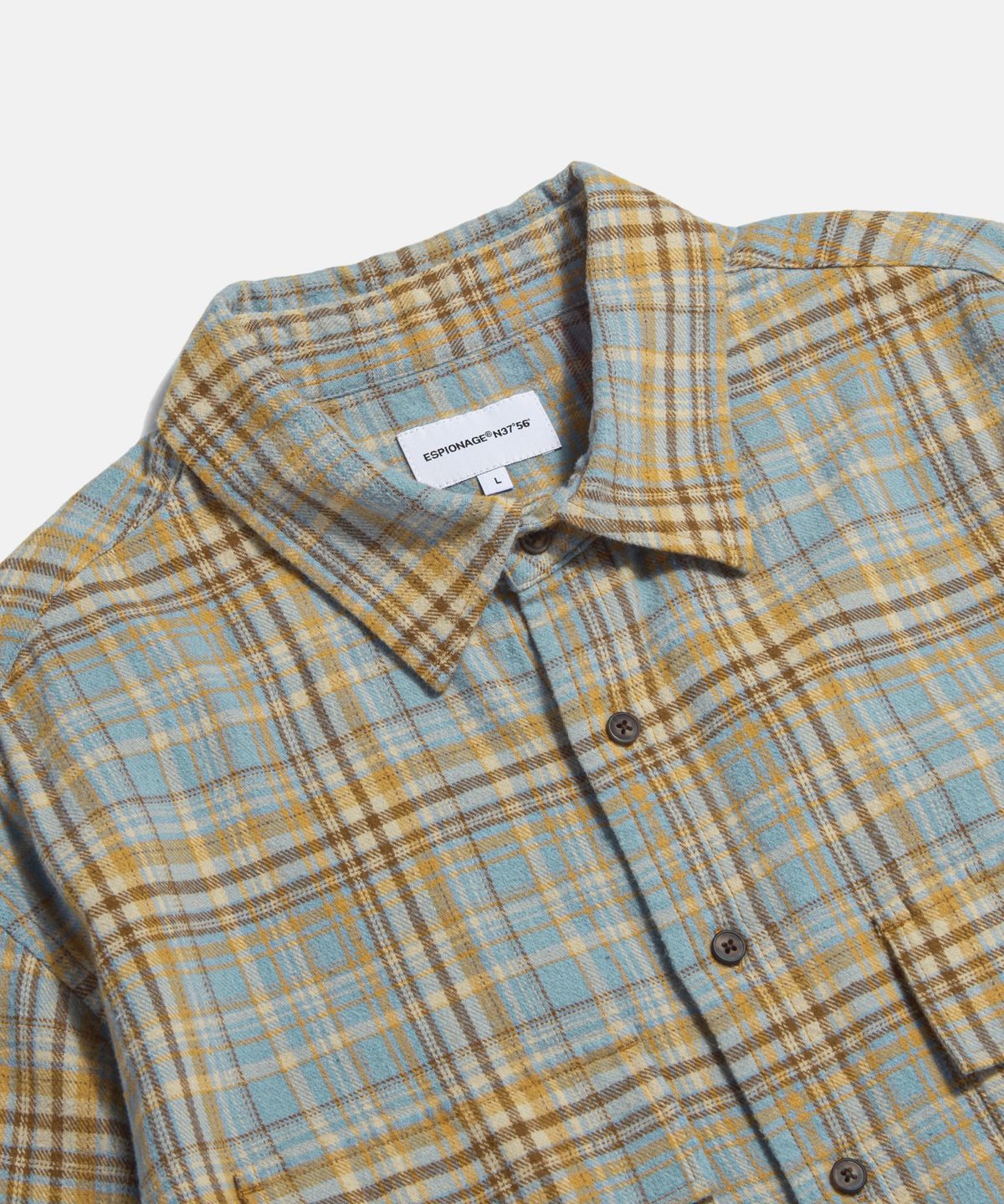 에스피오나지(ESPIONAGE) Vintage Plaid Work Shirt Mustard