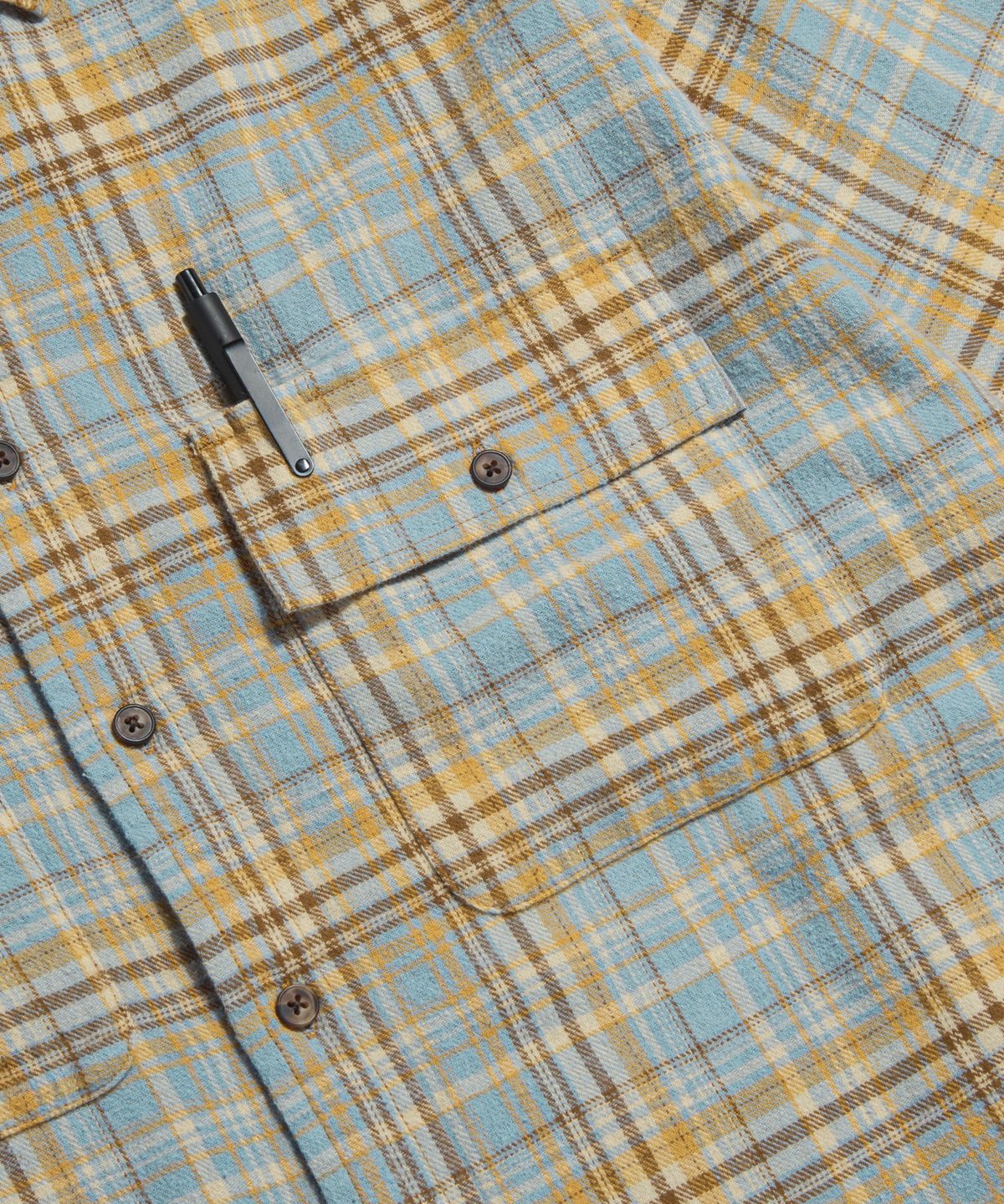 에스피오나지(ESPIONAGE) Vintage Plaid Work Shirt Mustard