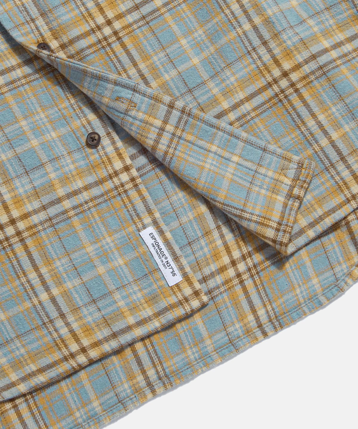 에스피오나지(ESPIONAGE) Vintage Plaid Work Shirt Mustard