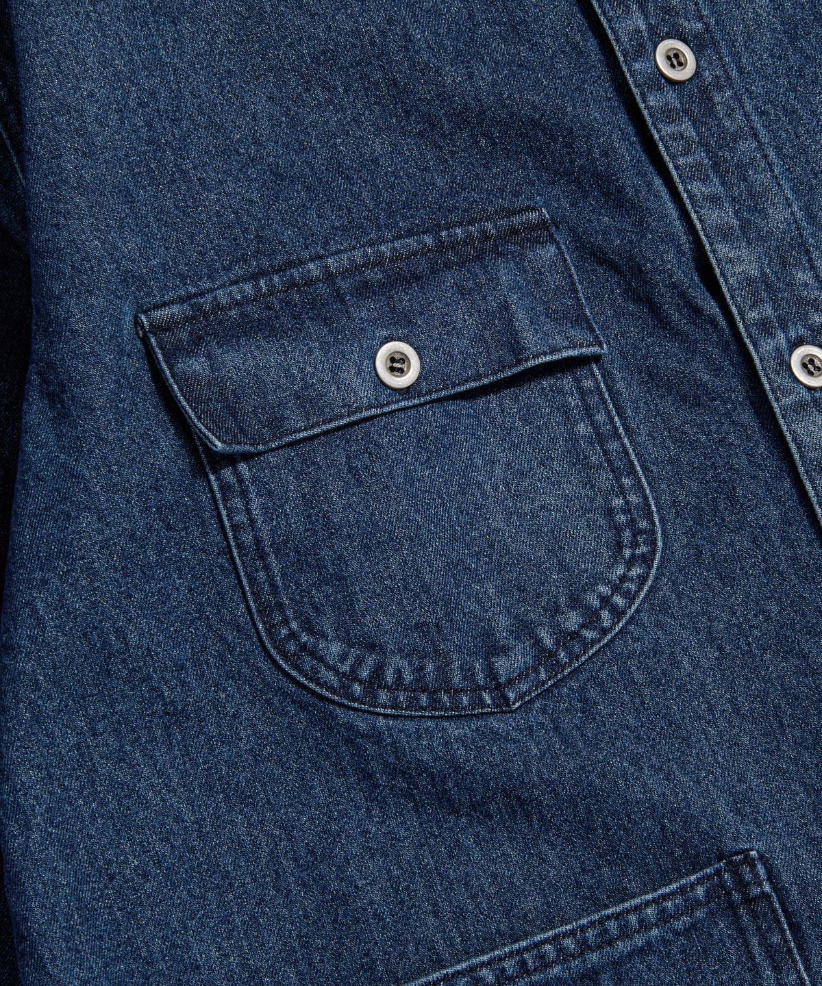 에스피오나지(ESPIONAGE) Denim Coverall Shirt Jacket Mid Indigo