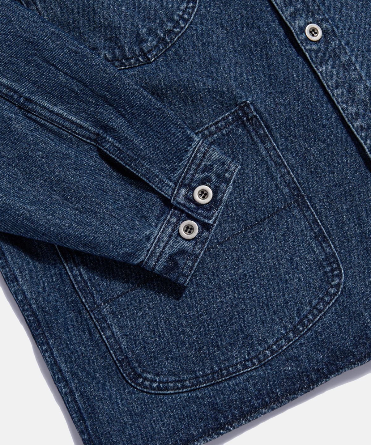 에스피오나지(ESPIONAGE) Denim Coverall Shirt Jacket Mid Indigo