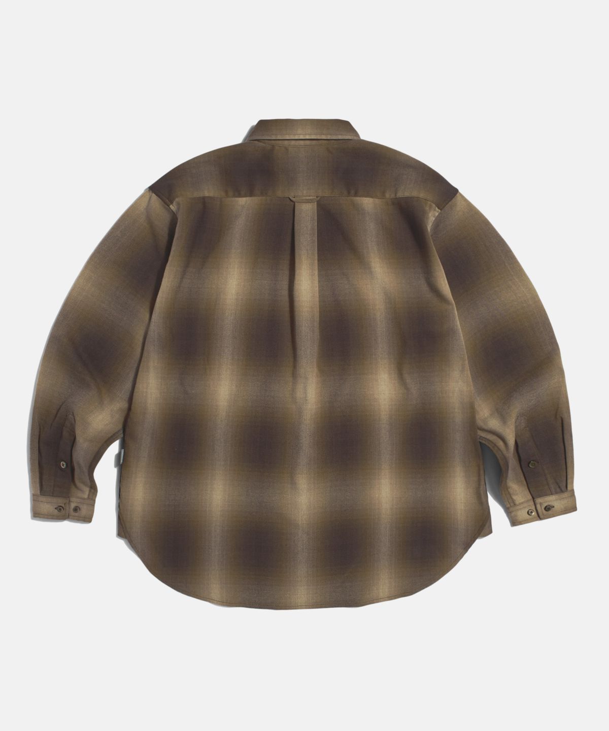 에스피오나지(ESPIONAGE) Viscose Plaid Flap Pocket Shirt Ombre Brown