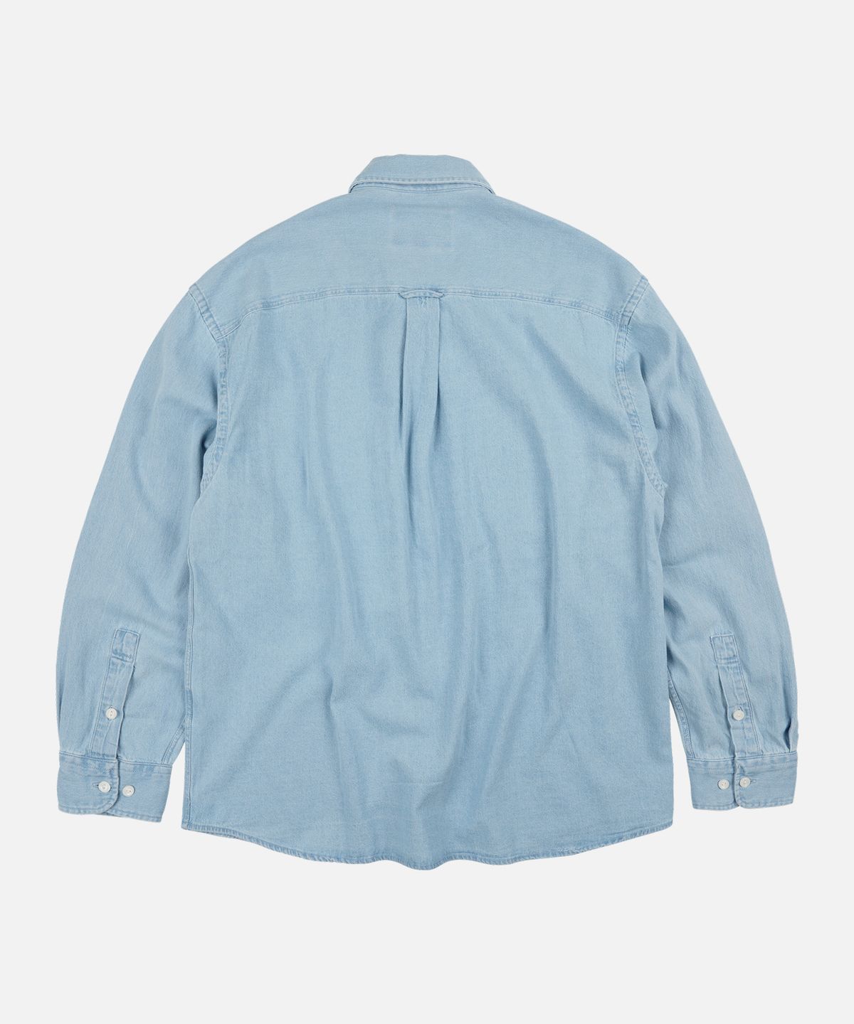 프리즘웍스(FRIZMWORKS) BLEACH DENIM UTILITY SHIRT _ LIGHT BLUE