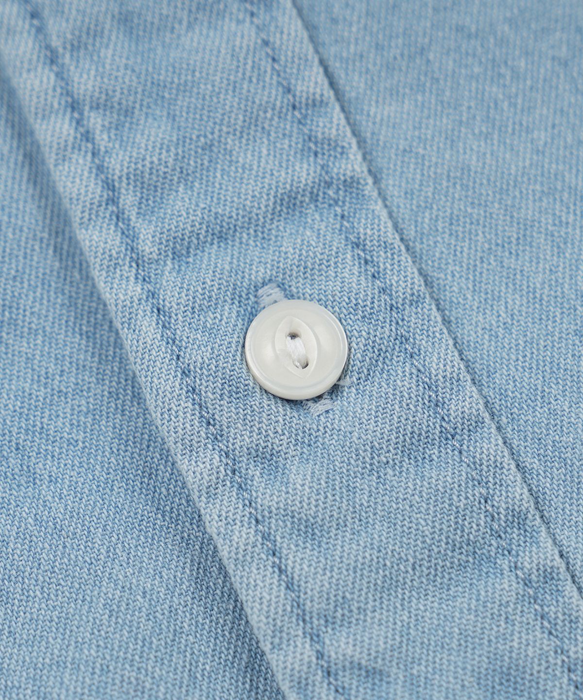프리즘웍스(FRIZMWORKS) BLEACH DENIM UTILITY SHIRT _ LIGHT BLUE