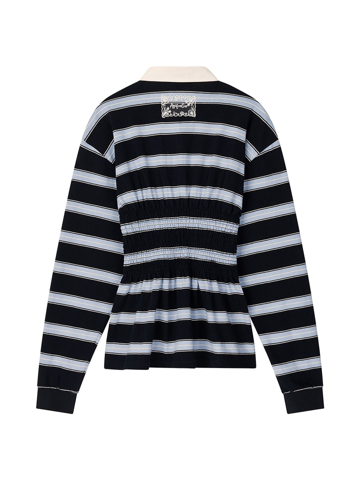 에즈이프 캘리(ASIF CALIE) SMOKE STRIPE PK T-SHIRT NAVY