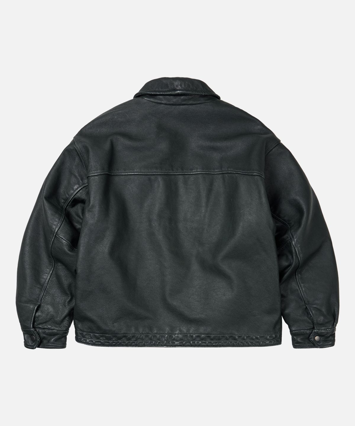 프리즘웍스(FRIZMWORKS) DESTROYED COWHIDE LEATHER JACKET _ WASHED OLIVE