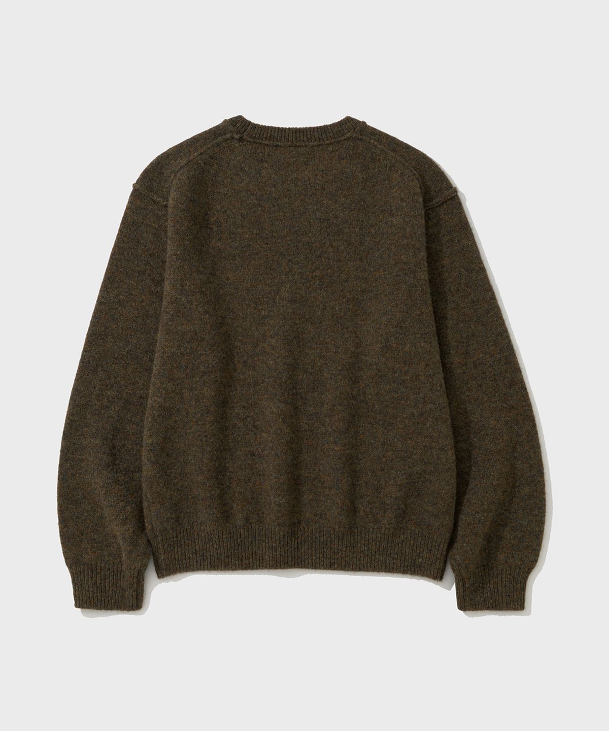 셔터(SHIRTER) SHAGGY DOG REVERSE SEAM KNIT (BROWN)