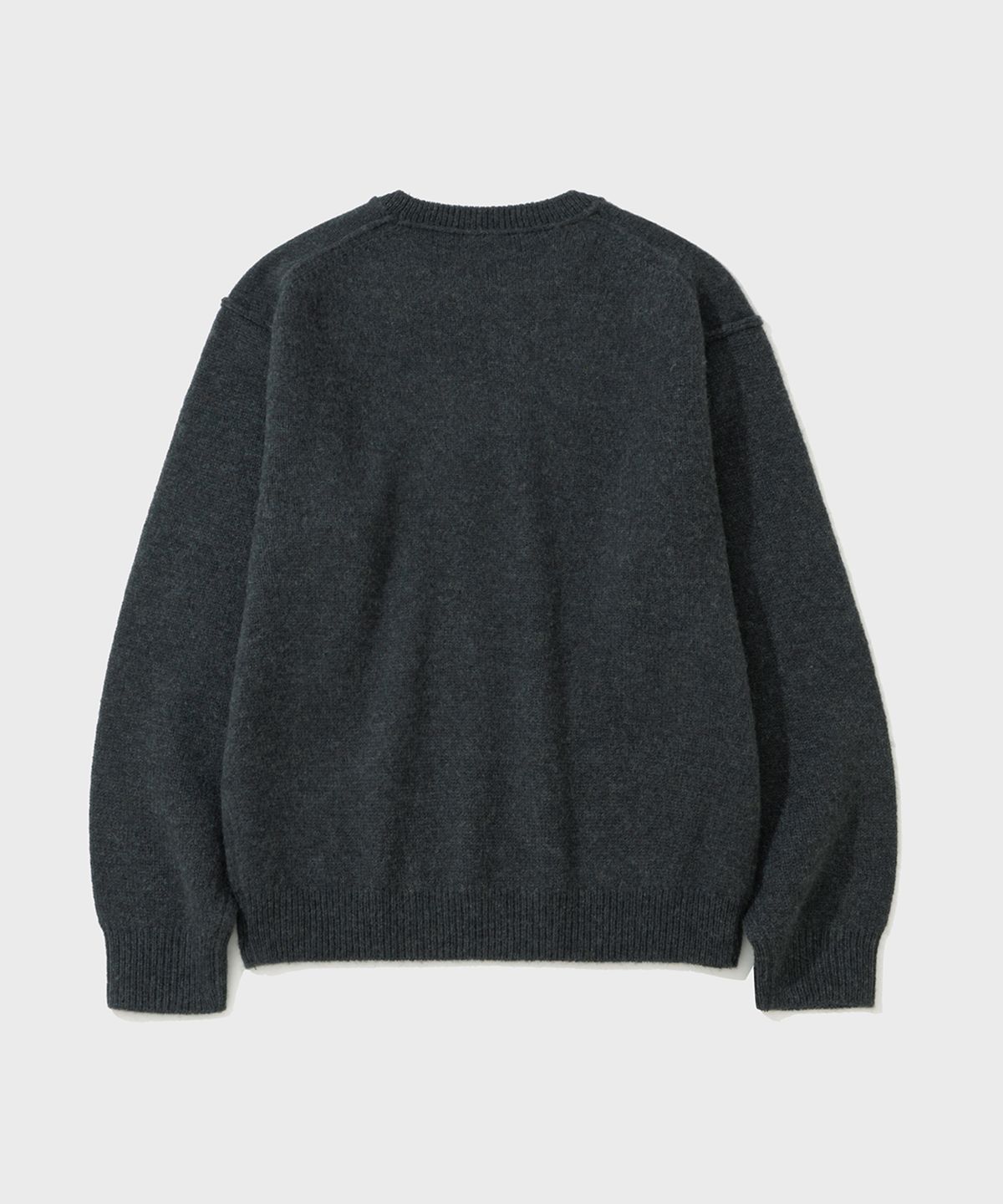 셔터(SHIRTER) SHAGGY DOG REVERSE SEAM KNIT (CHARCOAL)
