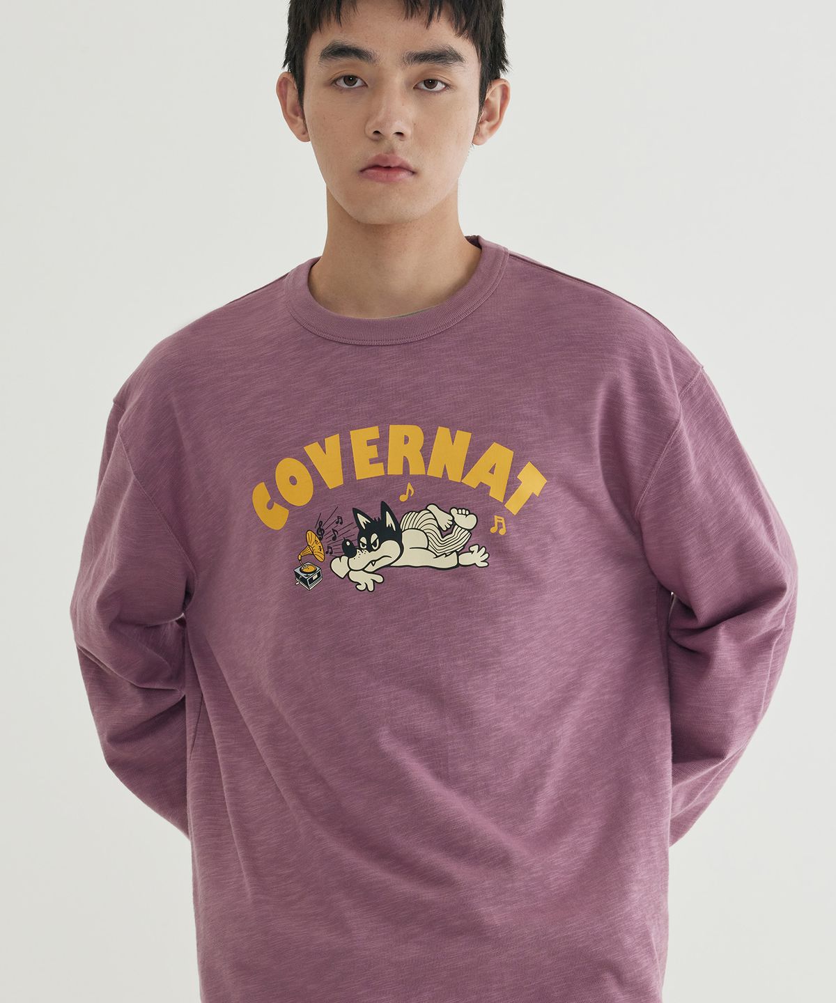 커버낫(COVERNAT) 슬럽 빈티지 그래픽 롱슬리브 Off White