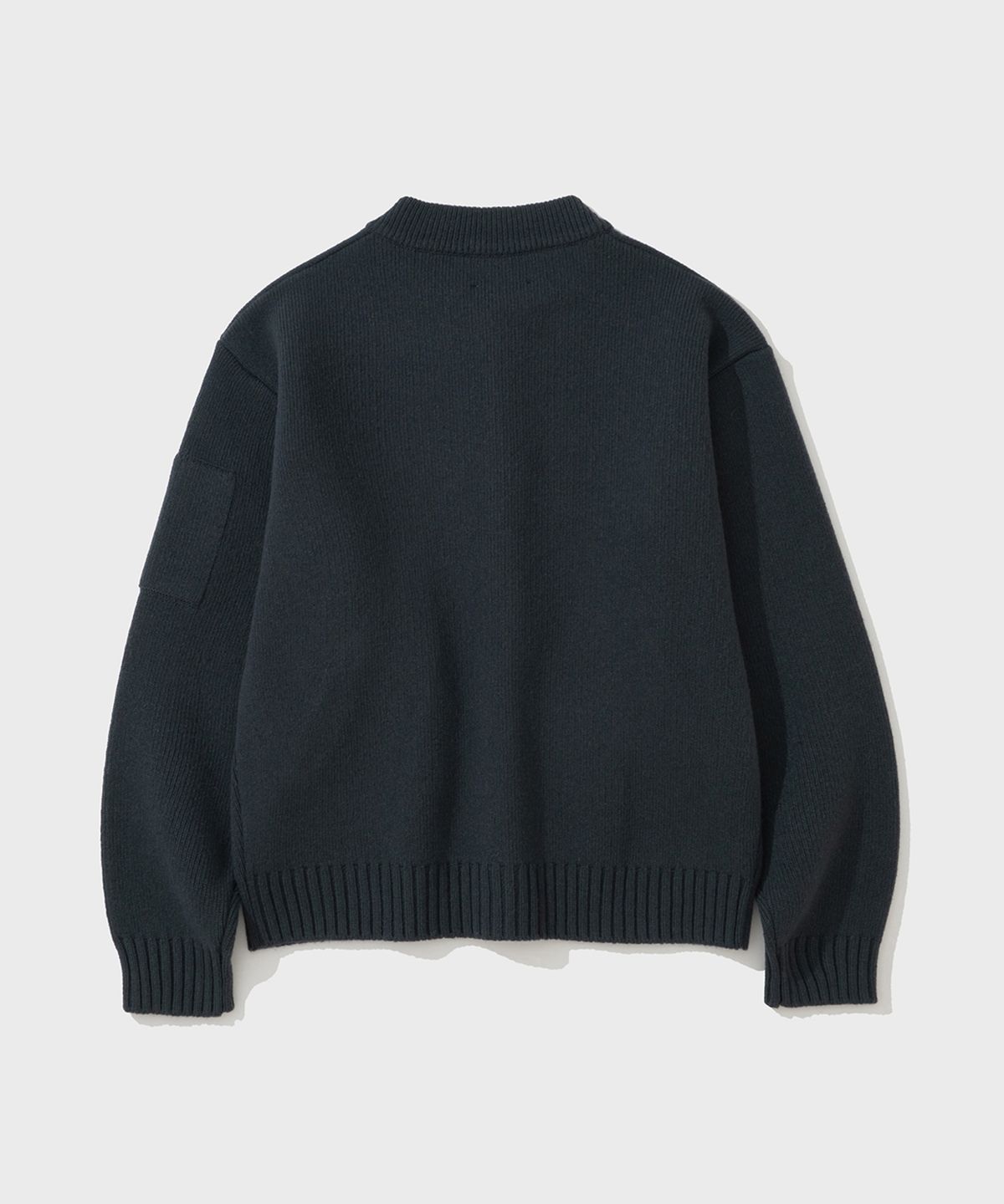 셔터(SHIRTER) CHUNKY YARN HEAVY CARDIGAN (STEEL NAVY)