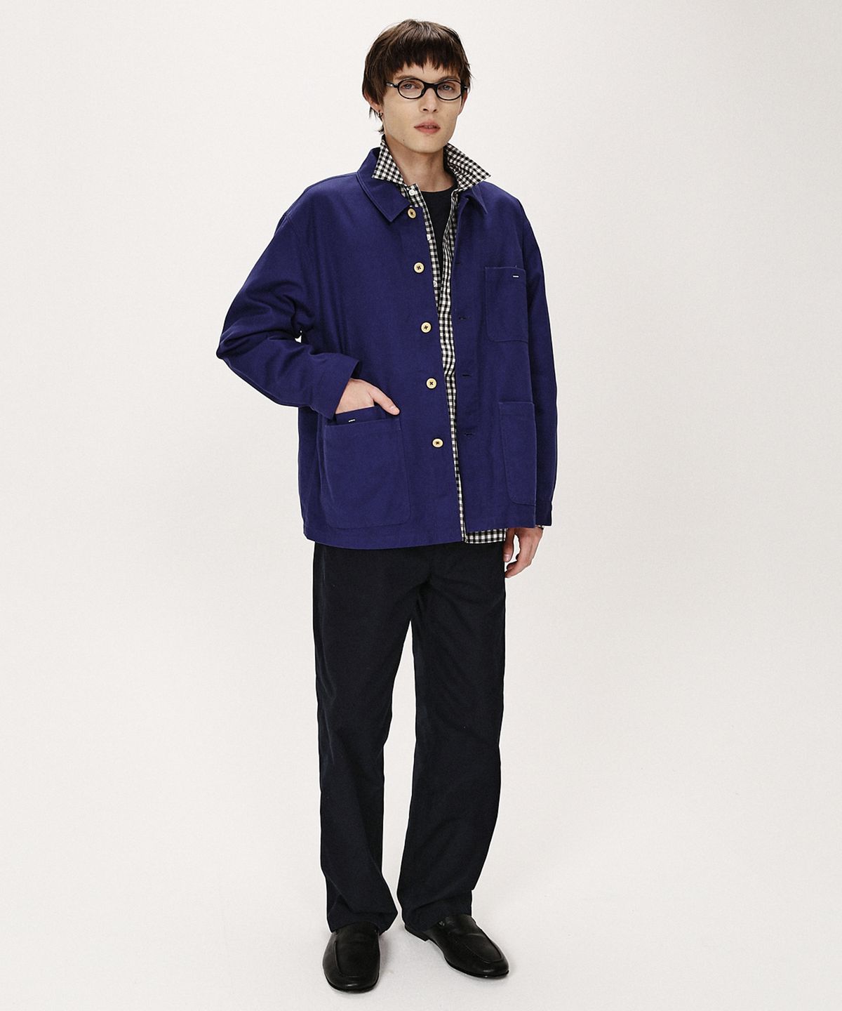 셔터(SHIRTER) SERGE FRENCH WORKER JACKET (BLUE)