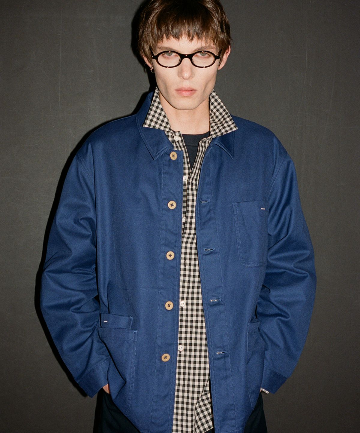 셔터(SHIRTER) SERGE FRENCH WORKER JACKET (BLUE)