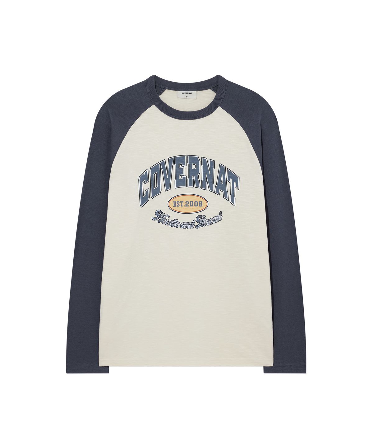커버낫(COVERNAT) 슬럽 래글런 아치로고 롱슬리브 Navy