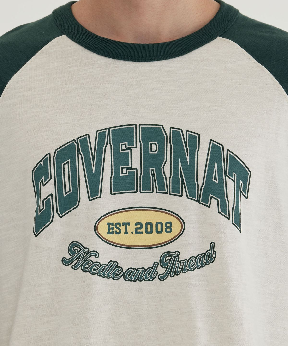 커버낫(COVERNAT) 슬럽 래글런 아치로고 롱슬리브 Navy