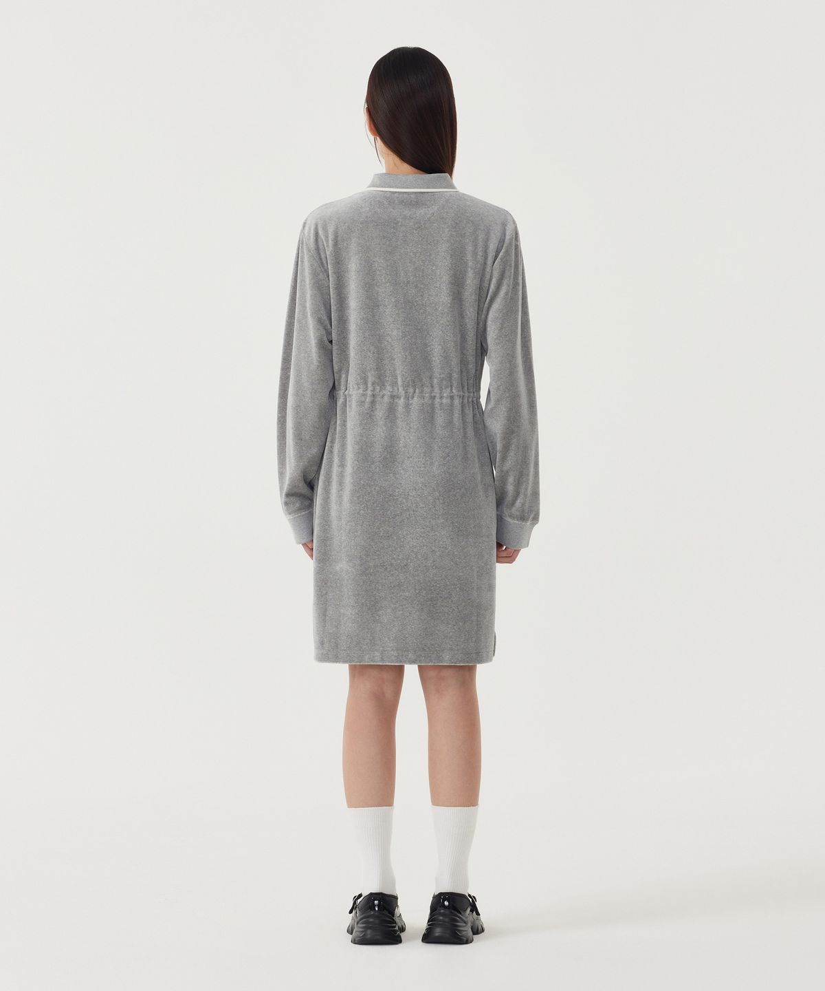 커버낫 우먼(COVERNAT WOMAN) 우먼 벨로아 스웻 원피스 Melange Gray