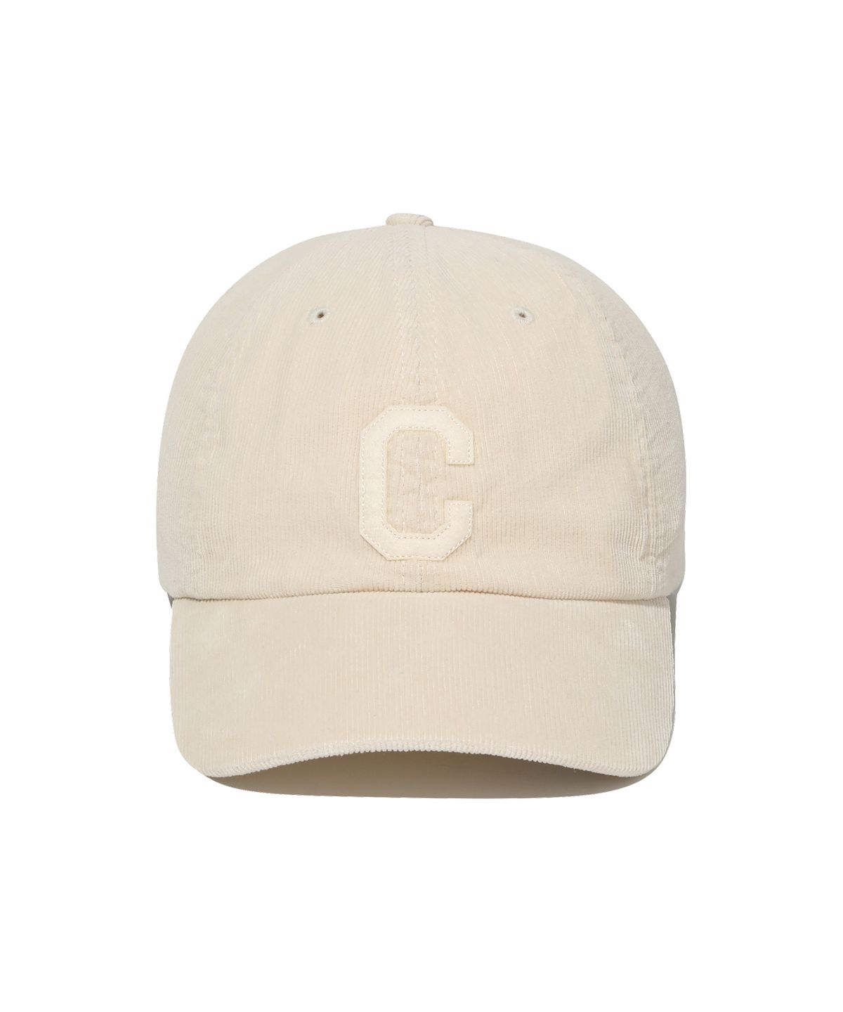 커버낫(COVERNAT) [코지 핏] C로고 아플리케 코듀로이 볼캡 Ivory