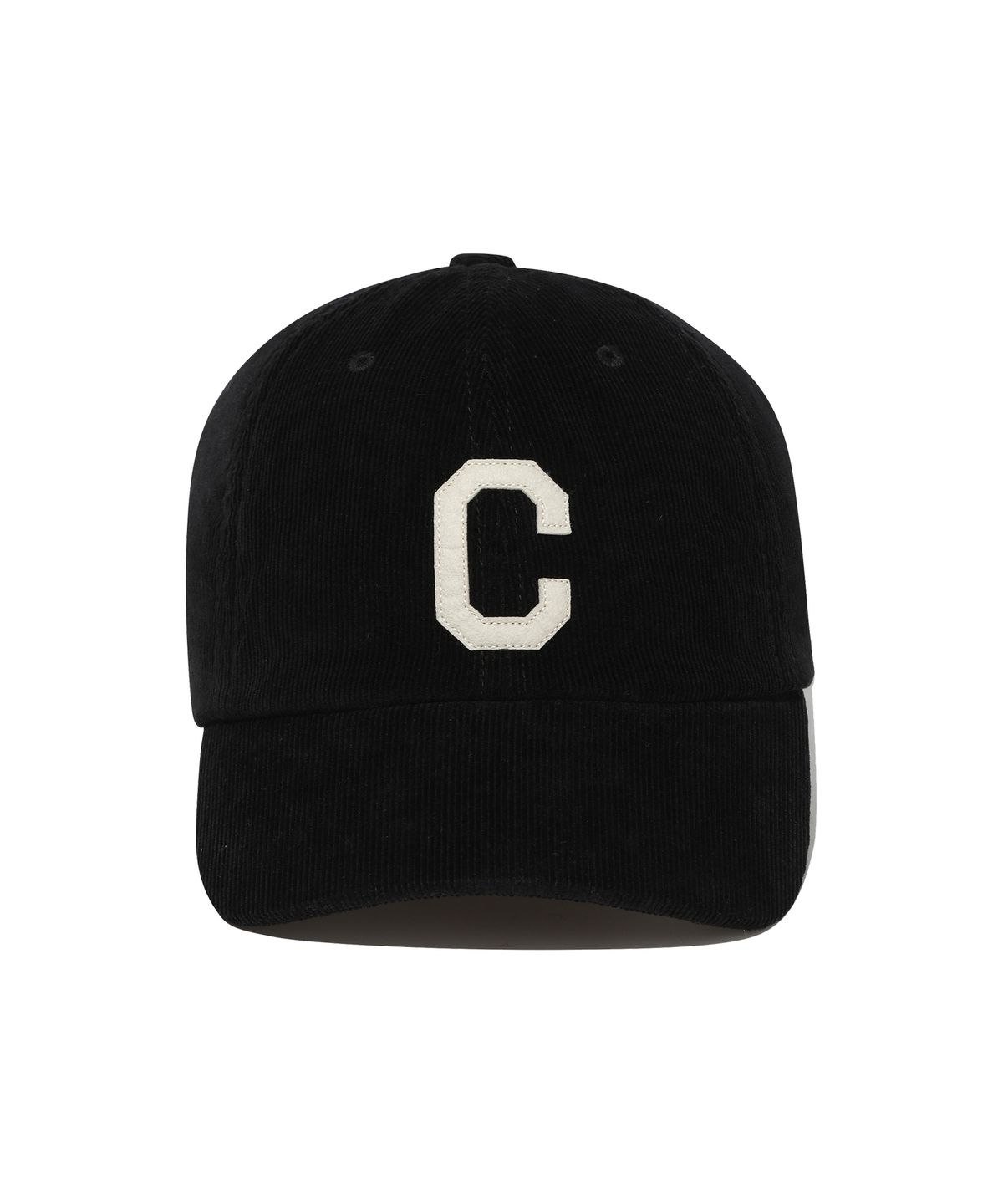 커버낫(COVERNAT) [코지 핏] C로고 아플리케 코듀로이 볼캡 Black