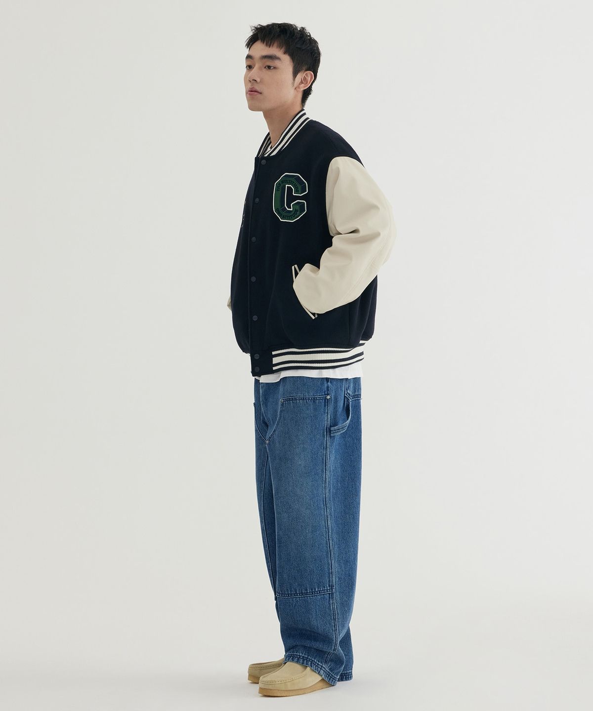 커버낫(COVERNAT) 레터맨 울 바시티 Dark Navy