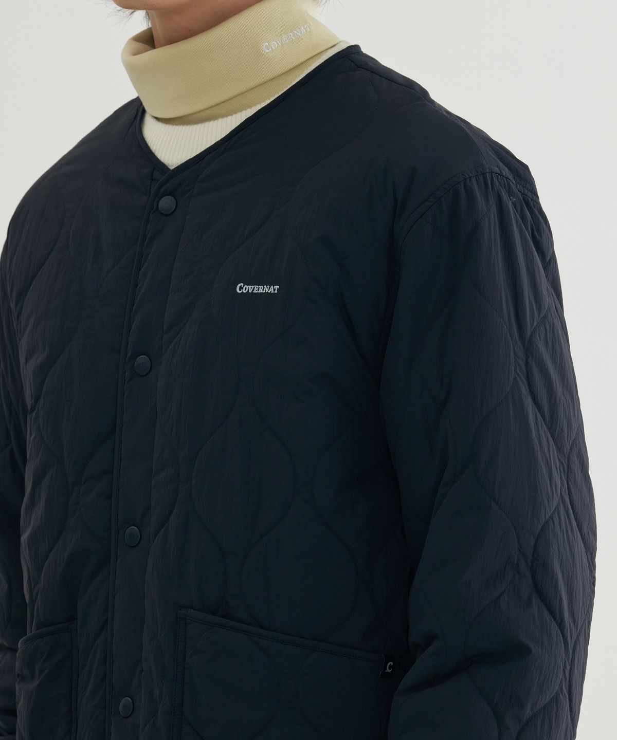 커버낫(COVERNAT) 숏 퀼팅 자켓 Light Khaki