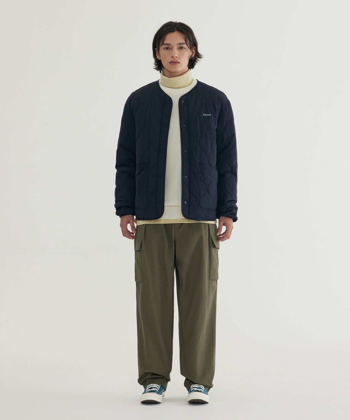 커버낫(COVERNAT) 숏 퀼팅 자켓 Dark Navy